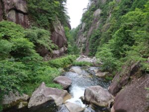 昇仙峡 昇仙橋から見える荒川 下流側