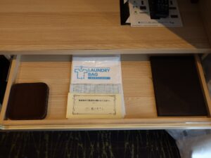 城のホテル甲府 シングルルーム 引き出しの中