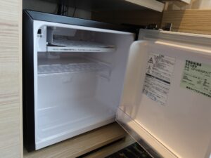 城のホテル甲府 シングルルーム 冷蔵庫の中