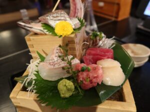 一升桝盛 横浜みなとみらい万葉倶楽部にて