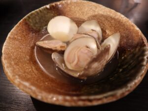 はまぐりバター焼き 横浜みなとみらい万葉倶楽部にて