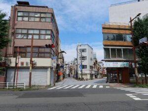 群馬県前橋市 千代田町五丁目交差点 けやき通りから繁華街への入り口