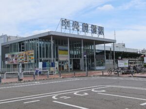 上毛電鉄線 中央前橋駅 駅舎 斜め方向から撮影