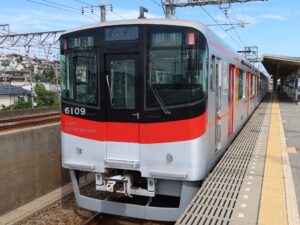 山陽電鉄本線 6000系 前面 人丸前駅にて撮影