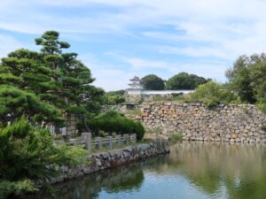 兵庫県立明石公園 明石城跡 お堀と坤櫓
