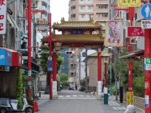神戸 南京町 中華街 南楼門 南京南路から南方向を撮影