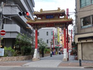 神戸 南京町 中華街 南楼門 北方向を撮影