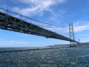 明石海峡大橋 舞子公園駅付近から撮影