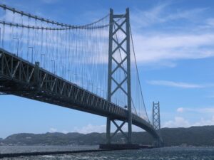 明石海峡大橋 舞子公園駅付近から撮影