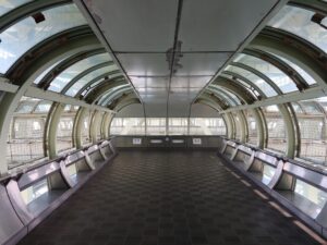 明石海峡大橋 舞子海上プロムナード カフェレストランから展望所への道のり