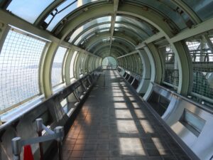 明石海峡大橋 舞子海上プロムナード カフェレストランから展望所への道のり