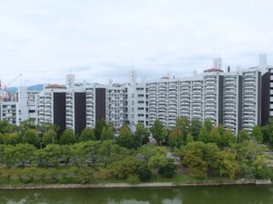 広島城 天守閣からの景色 西側を撮影