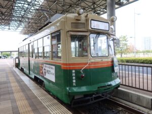 広島電鉄 1900型 旧京都市電 広島港(宇品)駅にて撮影