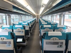 JR東海道線 E257系 普通車 車内 伊豆急下田駅にて撮影