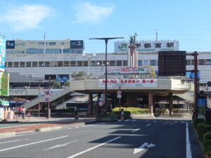 JR東北新幹線 宇都宮駅 西口 駅舎 正面から撮影