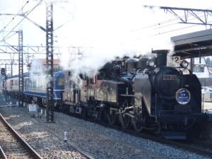 東武鬼怒川線 C11形207号機 SL大樹 ホームへ入線中 下今市駅にて撮影