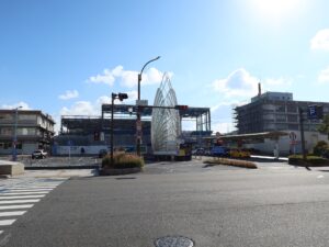 JR伯備線 米子駅 米子駅前交差点 駅舎工事中