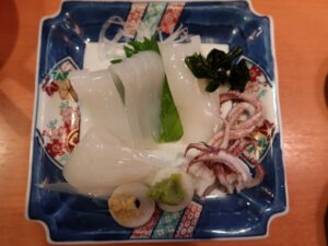 白イカのお造り 酒菜や 呵呵旨にて