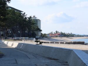 米子 皆生温泉 海遊ビーチ 西側を撮影