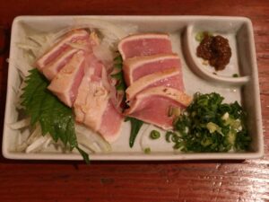 阿波尾鶏のたたき 鳥取 とっ鳥屋にて