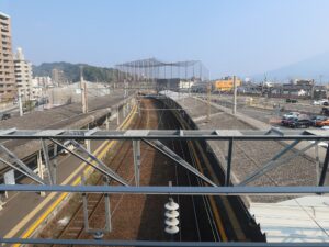 JR鹿児島本線 鹿児島駅 ホーム 上から撮影