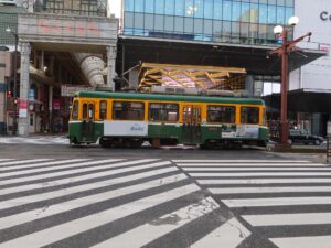 鹿児島市交通局 2130形 天文館通電停にて撮影