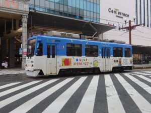 鹿児島市交通局 9700形 天文館通電停にて撮影