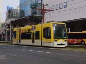 鹿児島市交通局 1000形 天文館通電停にて撮影