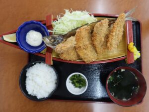 大アジフライ定食 漁師料理かなやにて