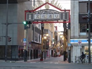 鹿児島 天文館 文化通り 電車通り側の入口