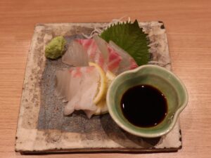 鯛のお造り 新宿天然温泉 テルマー湯にて