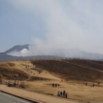 阿蘇山 中岳 阿蘇山上ビジターセンター付近にて撮影