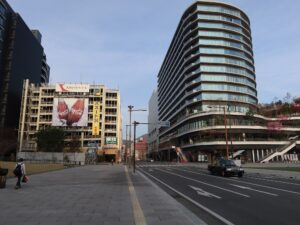 熊本桜町バスターミナル 辛島公園付近から撮影