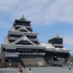 熊本城 天守閣 正面から撮影