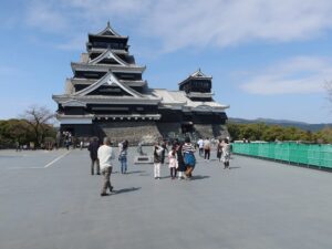 熊本城 天守閣 正面から撮影