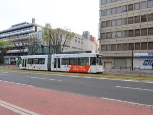 熊本市交通局 9700形 通町筋電停付近にて