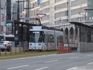熊本市交通局 9700形 通町筋電停にて