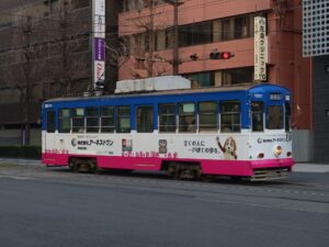 熊本市交通局 1090形 花畑町電停付近にて