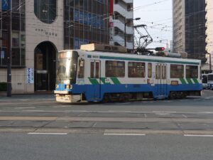 熊本市交通局 9200形 西辛島町電停付近にて