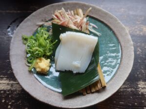 イカそうめん 熊谷天然温泉 花湯スパリゾートにて