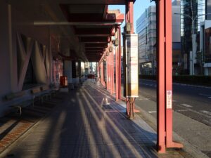 山交バスターミナル 11番線~14番線 山交ビルの外にあります
