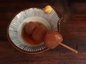 玉こんにゃく 山形 串焼き神社にて