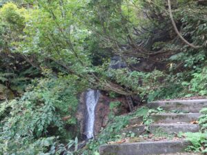 銀山温泉 白金公園 展望台裏の石段
