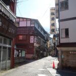 山形 肘折温泉 温泉街 第一停留所付近