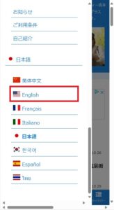 Language Menu (Smart Phone)