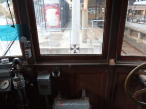 一畑電車大社線 デハニ50形 運転台 出雲大社前駅にて撮影