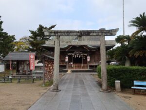 松江 白潟天満宮 鳥居と本殿、おかげ天神