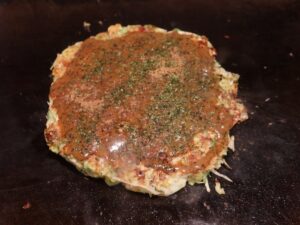 ミックス玉 完成 松江 お好み焼き・もんじゃ焼き 月島亭にて