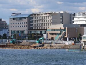 松江しんじ湖温泉 ホテル一畑 建物 宍道湖大橋から撮影