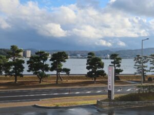 松江しんじ湖温泉 ホテル一畑 西館2階から見える宍道湖